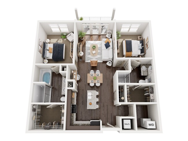 Floorplan - 1377 Brookhaven Apartments