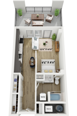 S1 Floor Plan at Cottonwood Broadway - Cottonwood Broadway