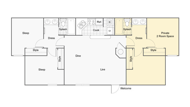 Floorplan - Harper Flatts