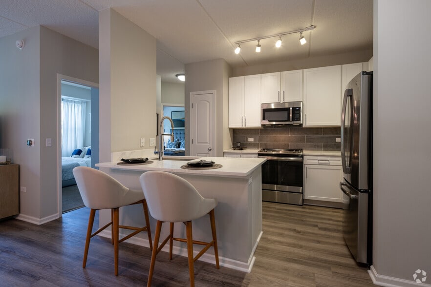 2BR, 1BA - 1,045SF - Model - Kitchen - The Majestic Luxury Apartments