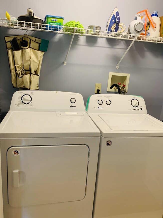 Full sized washer and dryer in the hallway. Detergent and ironing board included! - 8 Myrica Ave