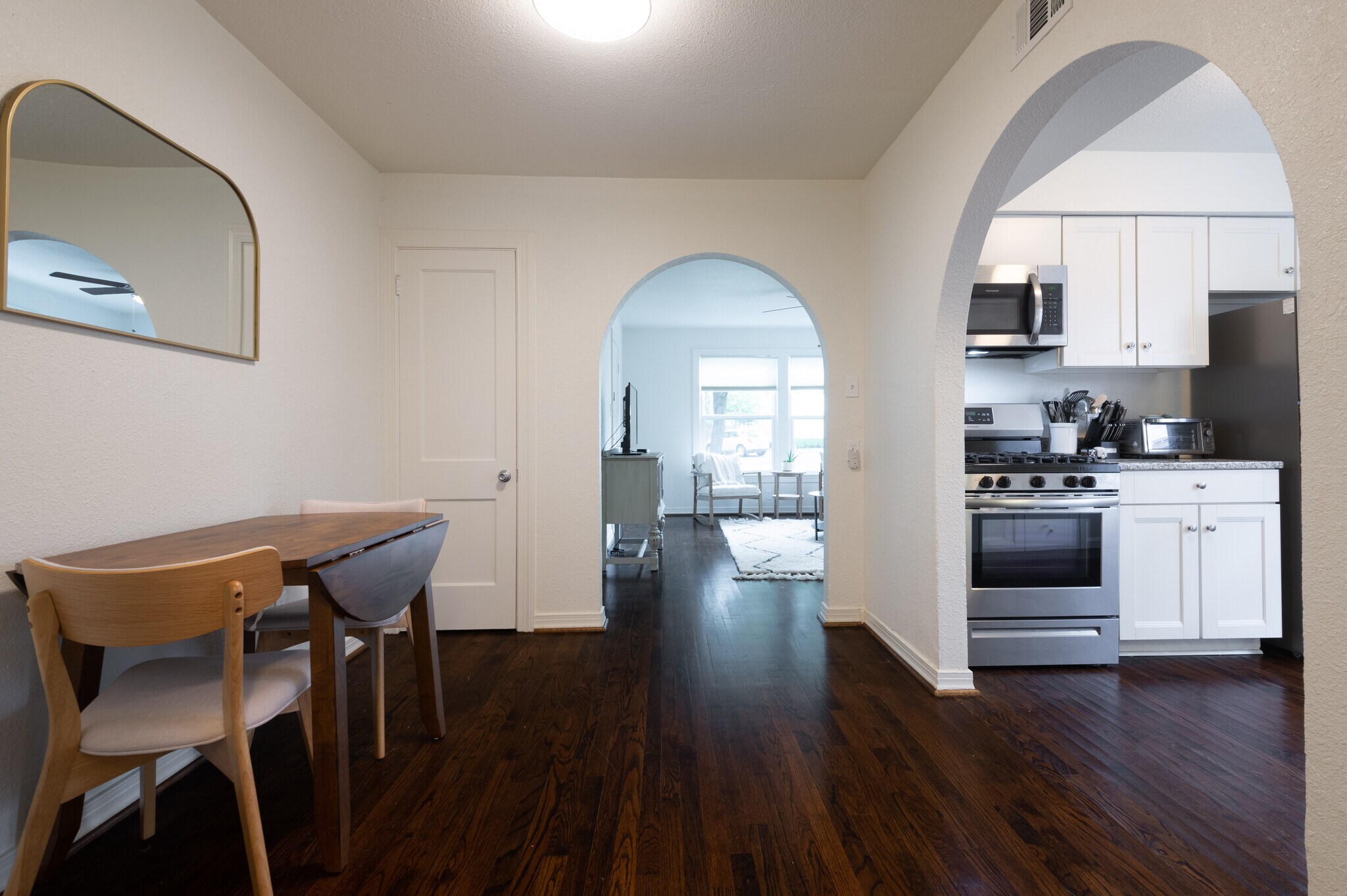 View from dining to living area - 3509 Asbury St