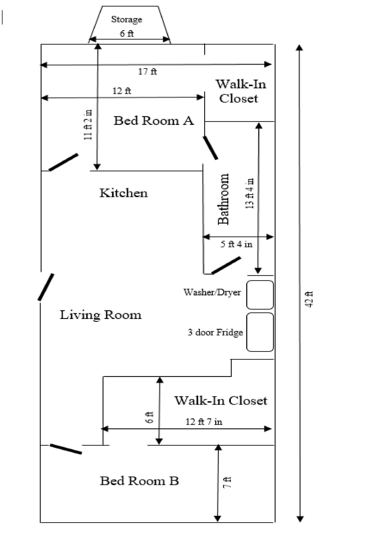 Floor Plan - Apt 2 - 523 E State St