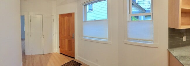 Front door, adjustable shades (extend up and down for customized privacy and light - 3918 Webster St