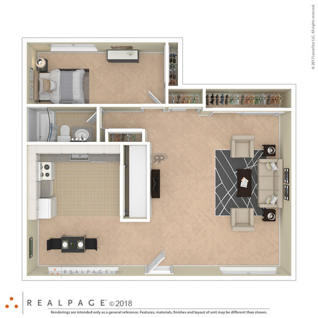 1x1 Floorplan - Carleton Terrace Apartments