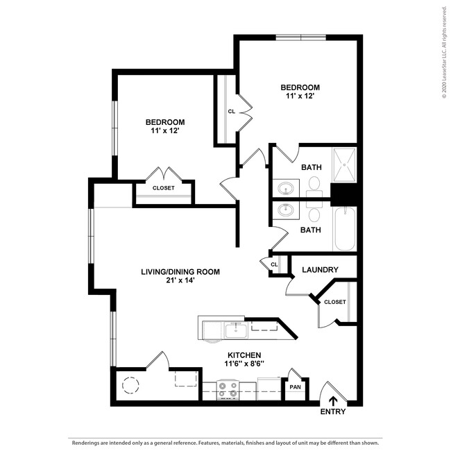 Floorplan - Windsor Crossing Apartments