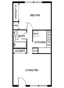 1BR/1BA - Kingstown Apartments