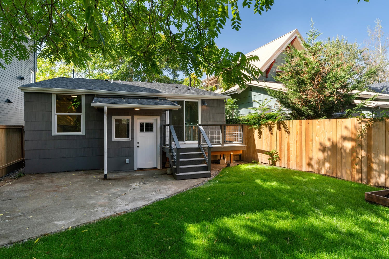View of backyard in summer - 5306 NE 15th Ave