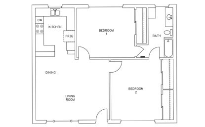 Floorplan - Enfield Court Apartments