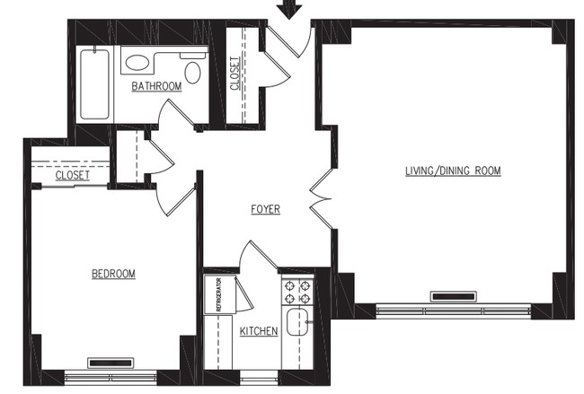 1BR Unit F - Hemisphere House