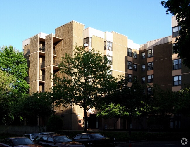 View from the northwest - Wetmore Towers