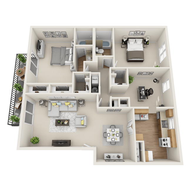 Floorplan - Post + Wander Apartments