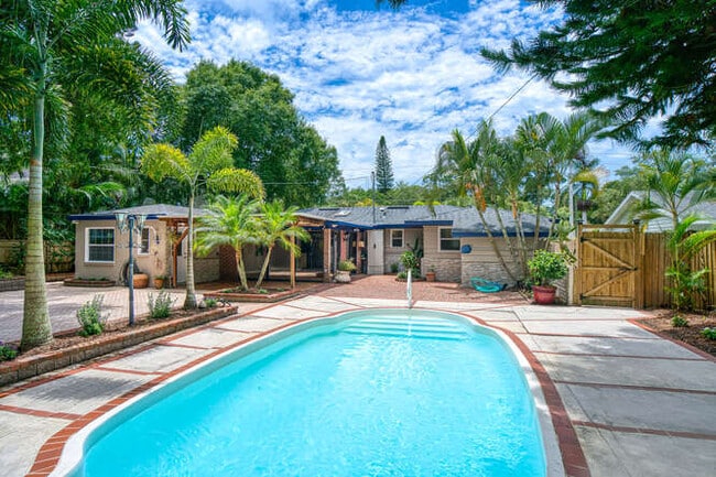 Back of House with Pool - 1127 S Osprey Ave