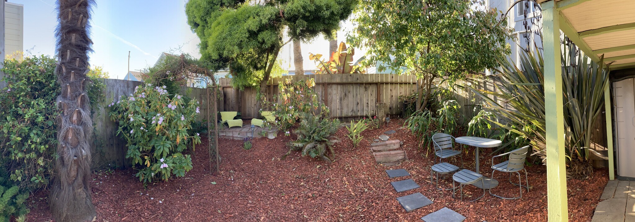 newly re-done private back yard - 436 Anderson St
