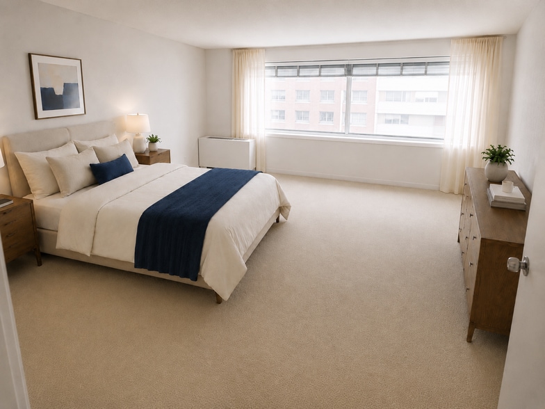 Primary Bedroom - Virtually staged to show possible use & layout of the space. - 5500 Friendship Blvd