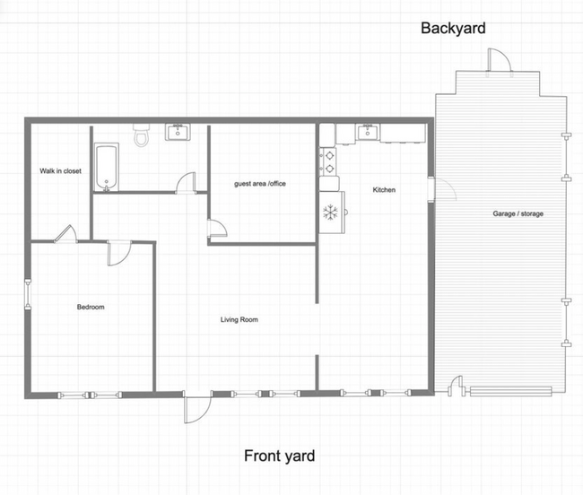 Unit 1 Floor Plan - 310 Lower Creek Rd