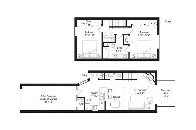 Floorplan - Cascade Shores Townhomes + Flats