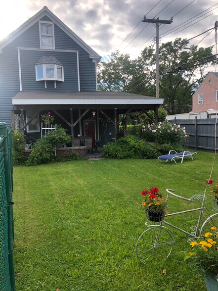 View of the patio from the yard - 36 Harris Ave