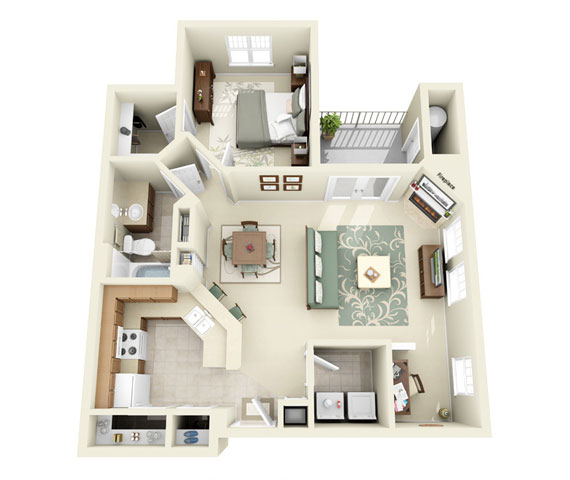 Floorplan - Courtney Downs Apartment Homes