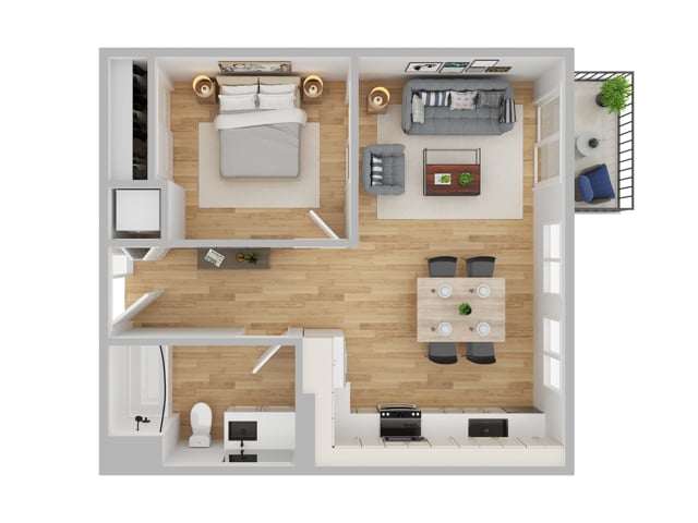 Arts Plaza 1 Bedroom 1 Bathroom C - Arts Plaza
