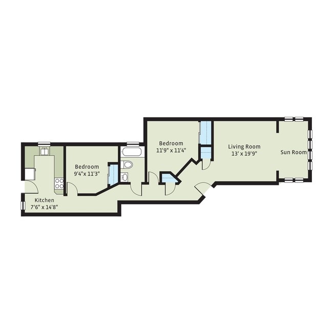 Floorplan - 5401-5409 S. Cottage Grove Avenue
