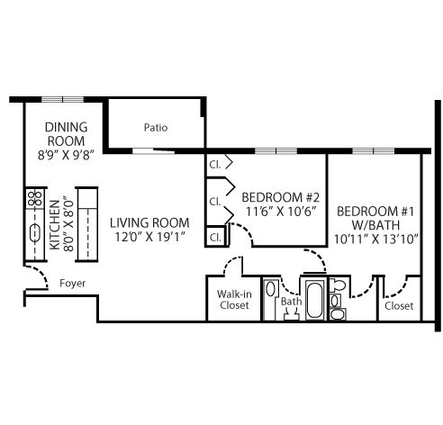 2BR/2BA - Alexandria Apartments