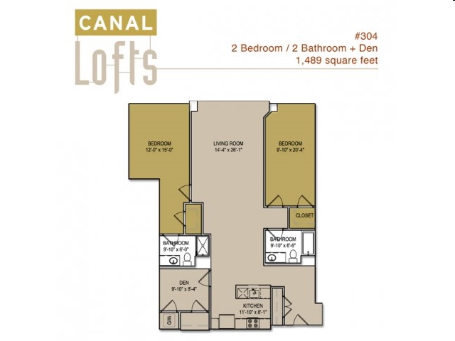 2BR/2BA - Canal Lofts