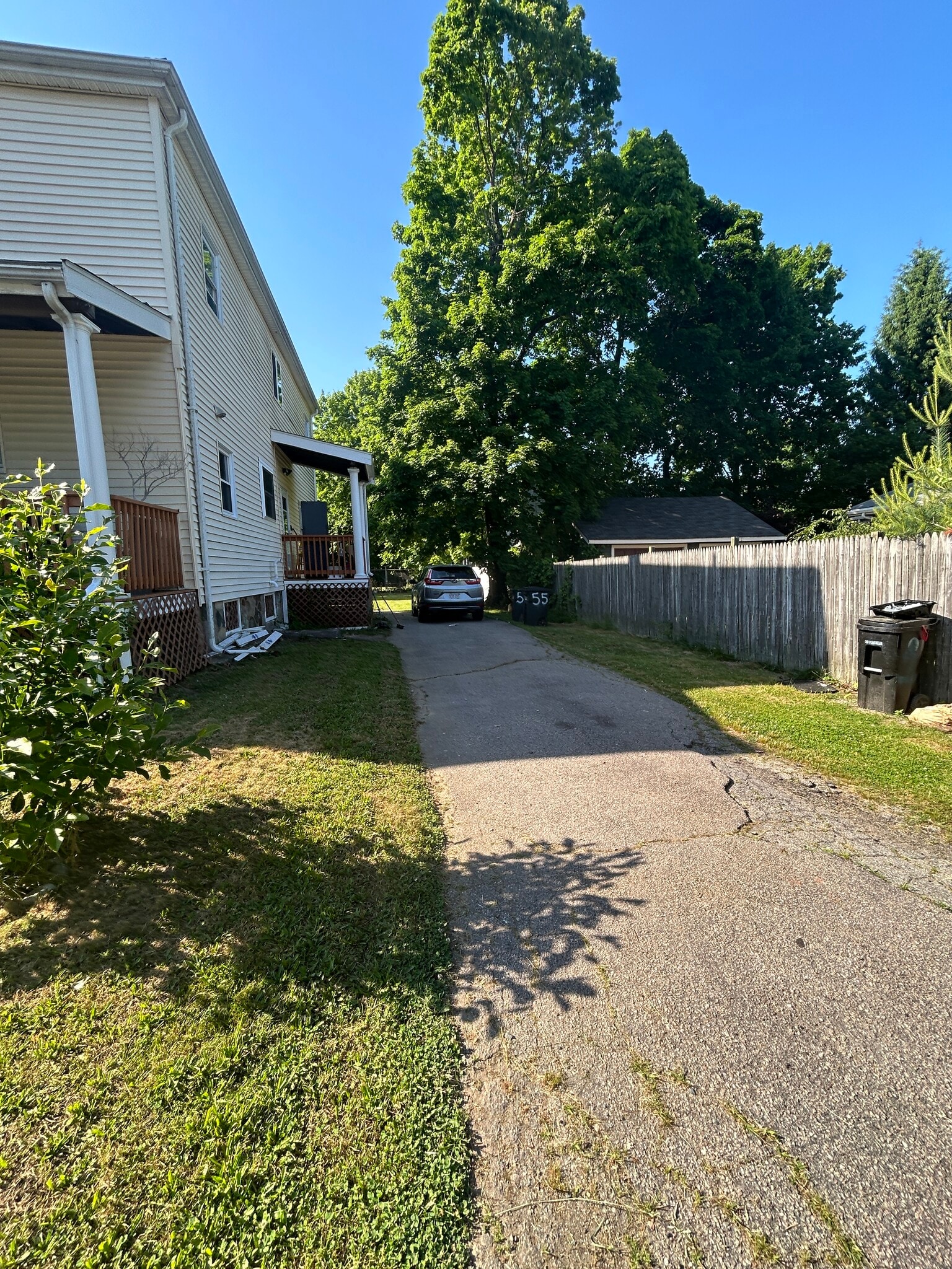 Side driveway - 55 Cushing Ave