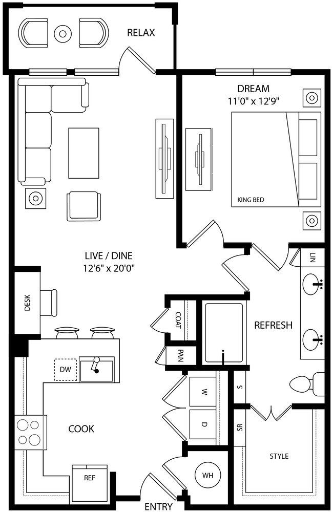 Floorplan - Rye Bunker Hill Apartments
