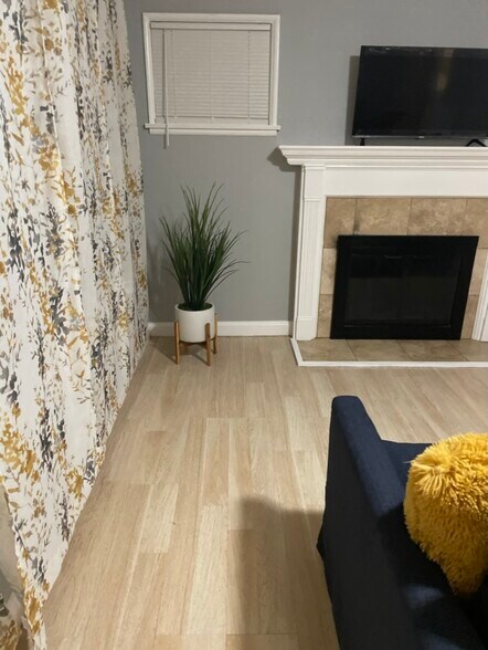 chimney in living room area - 292 E 42nd St