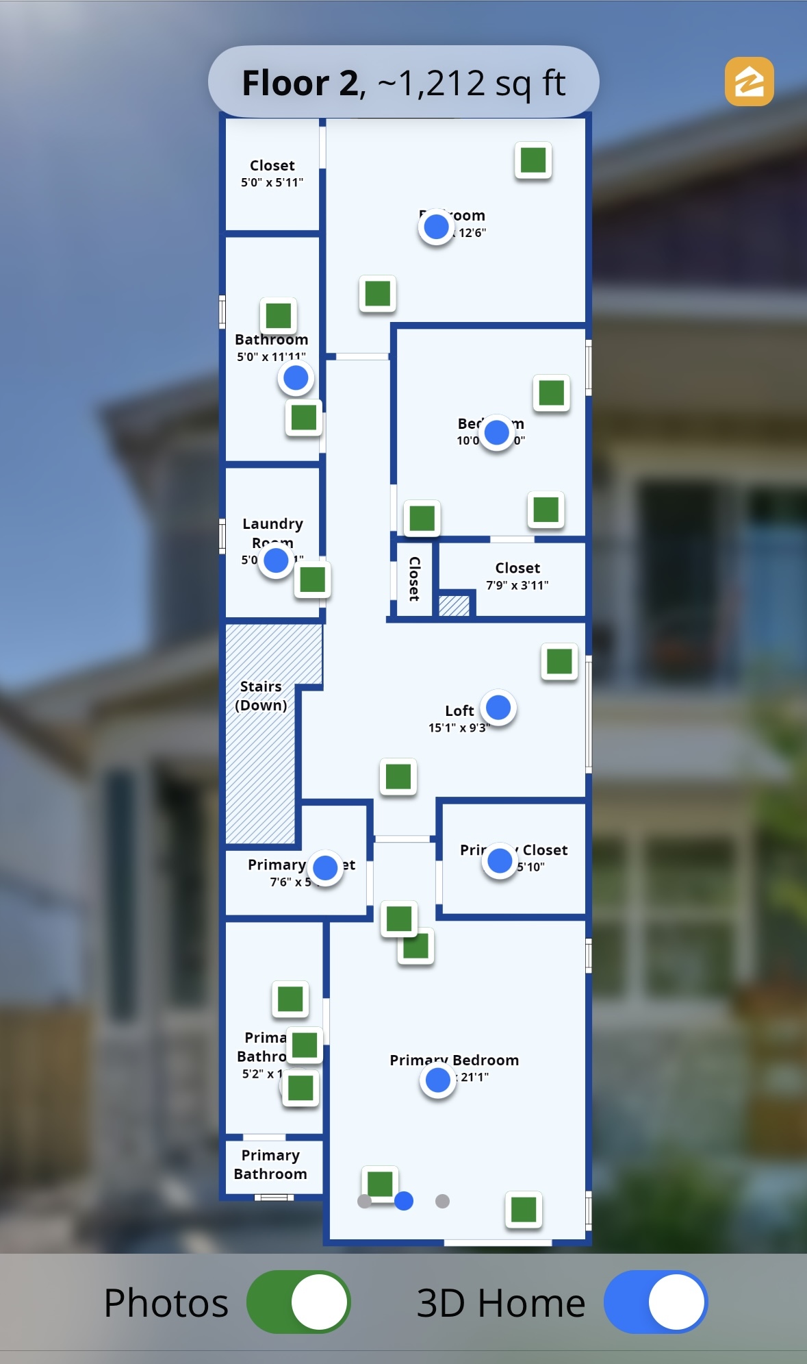 layout of private space 2 bedrooms/bathroom (top of layout) - 7718 Sun Shimmer Vw