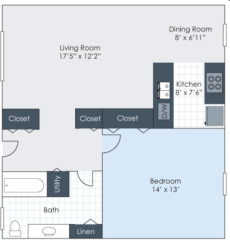 One Bedroom Apartment - Bay Manor Apartments