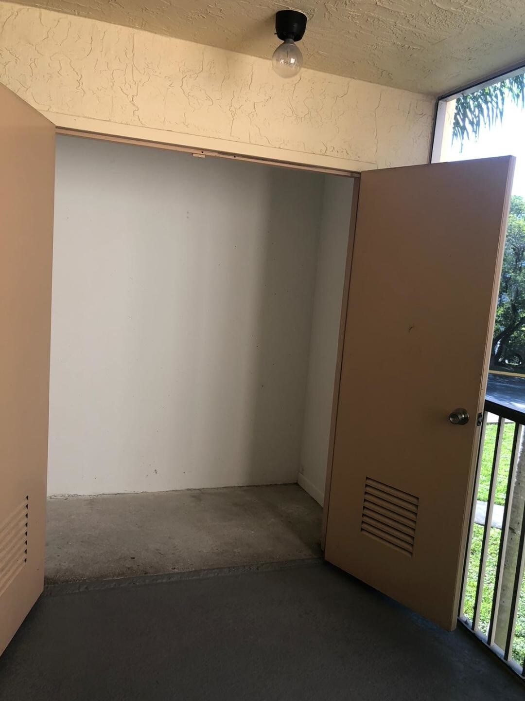 BIG STORAGE CLOSET IN BALCONY - 8343 Lake Dr
