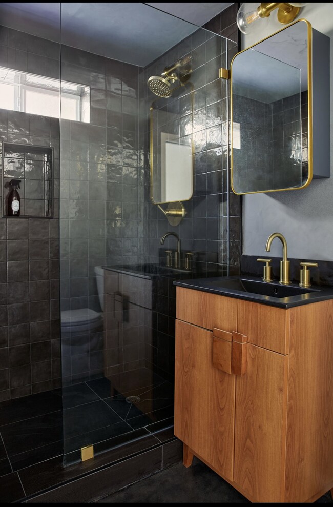 vanity and shower - 6110 Hillandale Dr