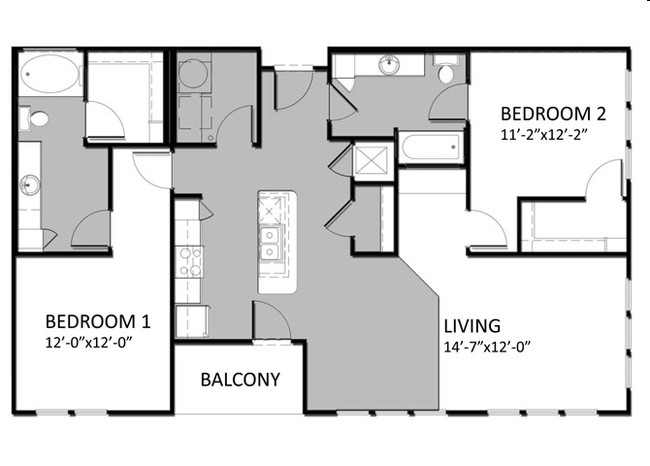 B-2 2Bedroom - Auburn Square Apartments