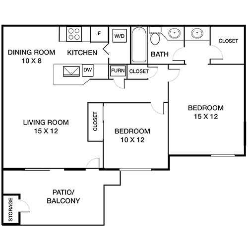 Floorplan - Island Club Apartments