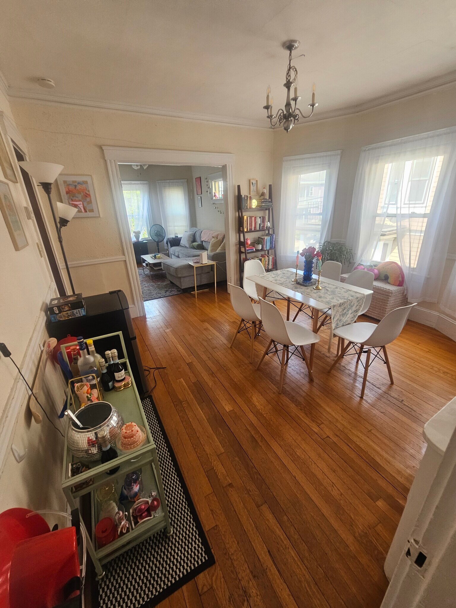 dining room looking towards living room, kitchen behind picture - 32 Sunset Rd