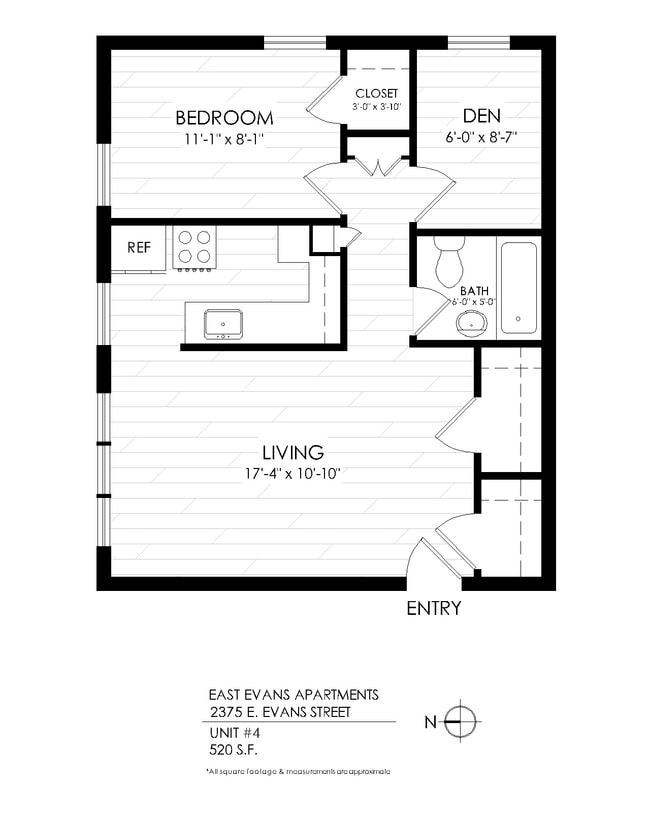 Floorplan - East Evans Apartments