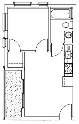 One bedroom and one bathroom - 330 Dekum Apartments