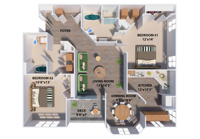 Floorplan - Fountain View Condos