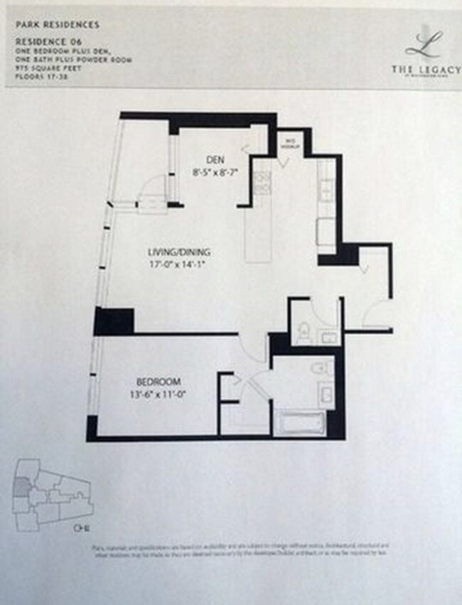 Unit Floorplan - 60 E Monroe St