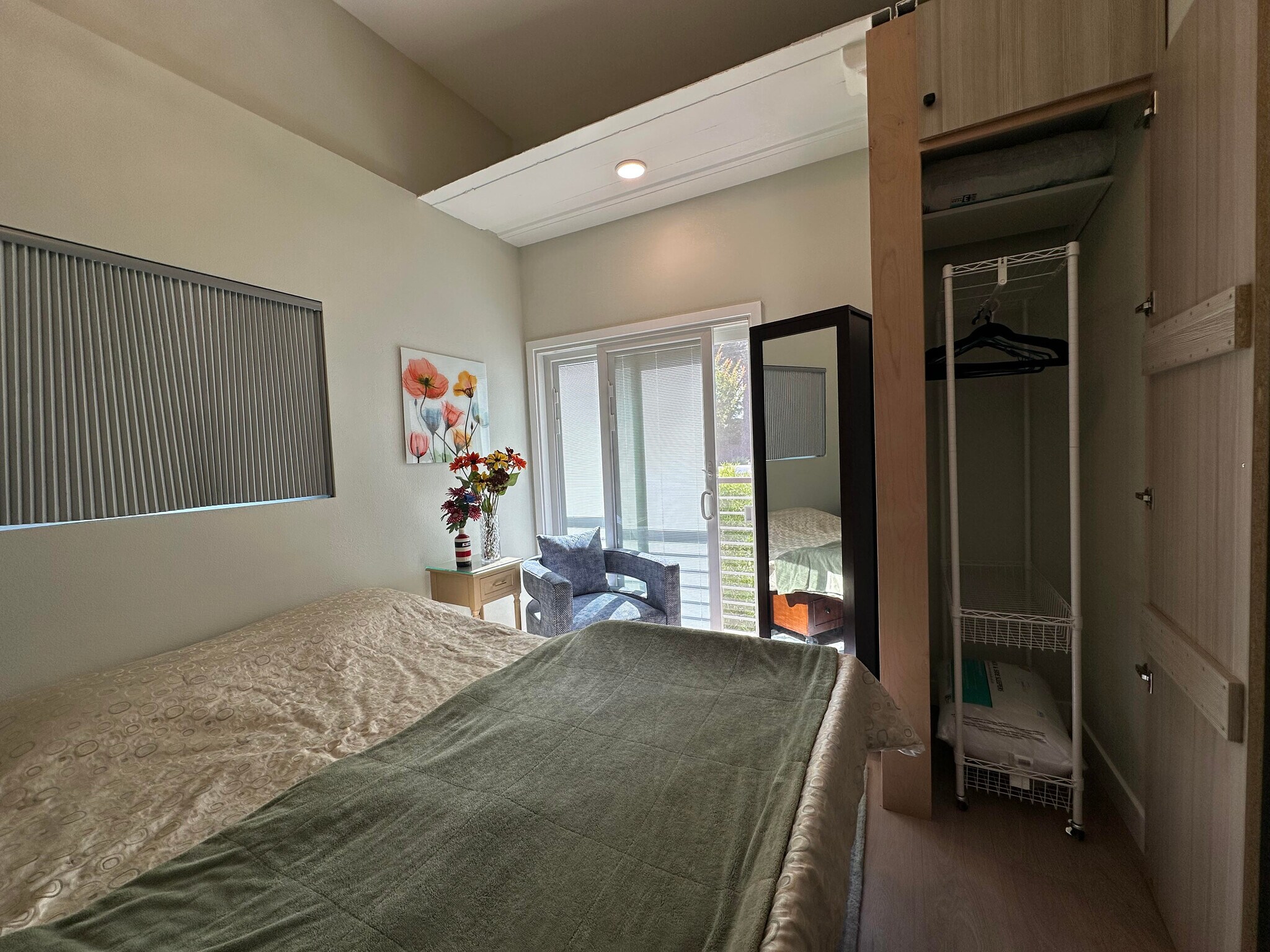 Bedroom 2 with queen-sized Murphy Bed and storage - 1490 Ash St
