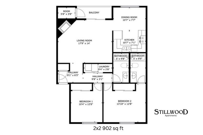 2x2 l 980 sq ft l Stillwood - Stillwood Apartments