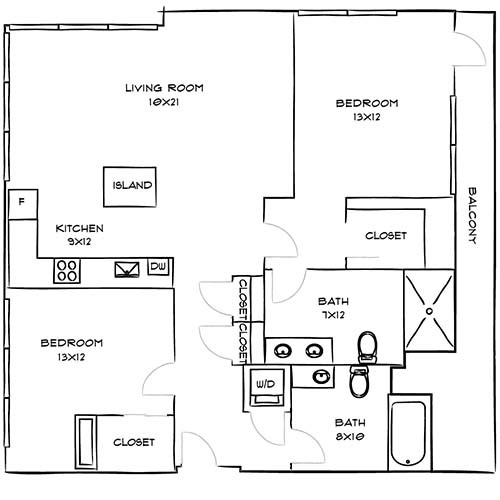 Floorplan - Indigo Apartments