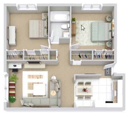 Floorplan - Towne Square Apartments