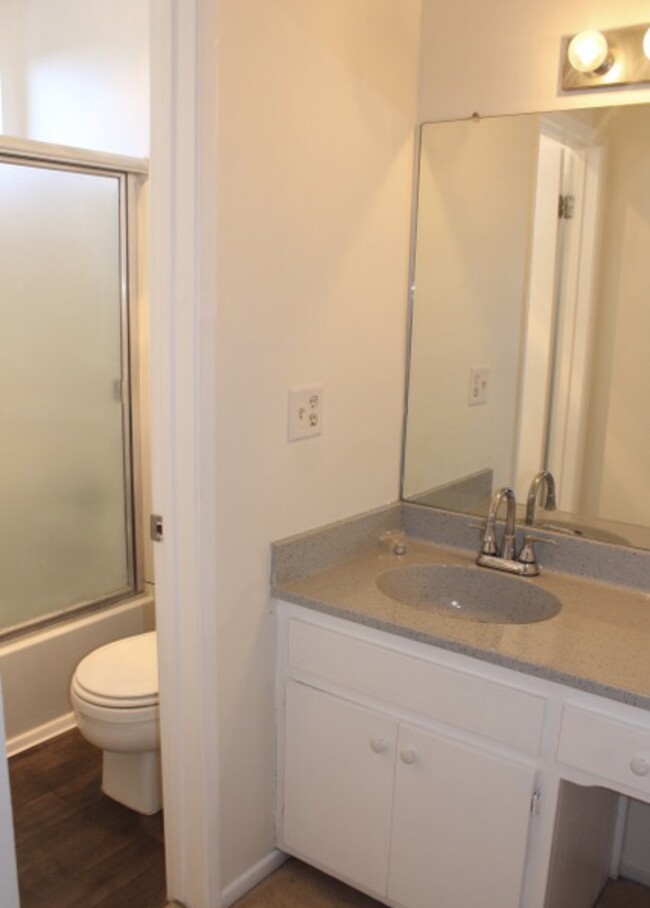 New Vanity LIght, shower door removed for shower curtain. - 2502 Manhattan Beach Blvd