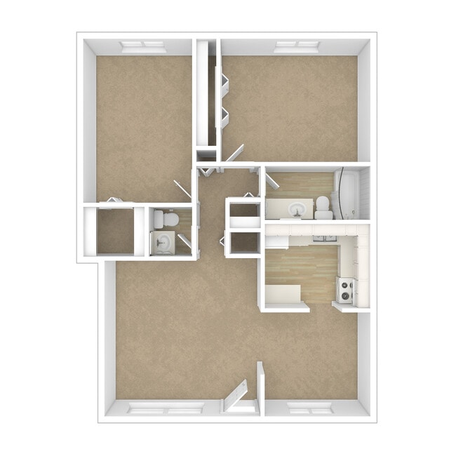 VienneChateauDeVilleApts_5303RueDeville_II-11786594_3DU_2x1-5-Vienne-2Brm-1Stfloorsingle - Chateau De Ville