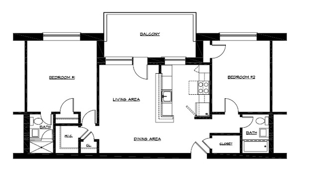 2BR/2BA Nothern View w/balcony - City View Apartments