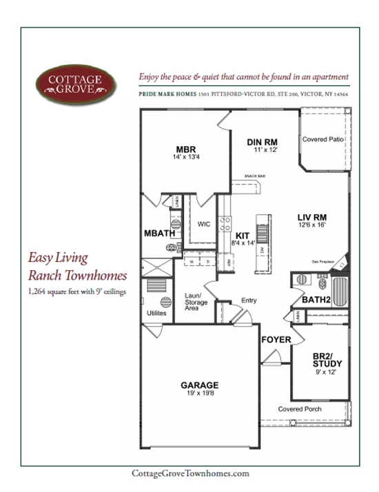 2BR/2BA - Cottage Grove Townhomes