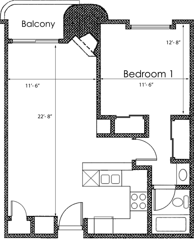 Floorplan - Midvale Court Apartments Westwood